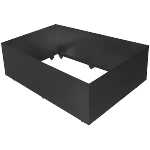 Pallekarm sort metall 120x80 cm