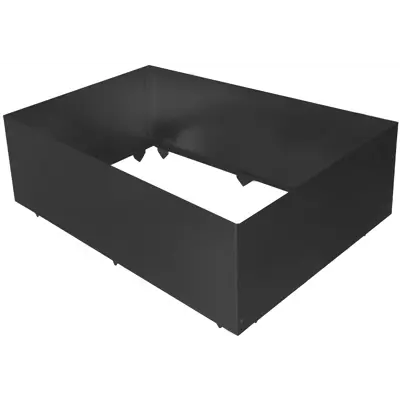 Pallekarm sort metall 120x80 cm