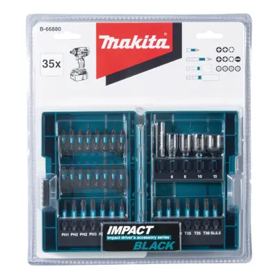 Bitssett Impact Black 1/4" 35 deler, bilde 2