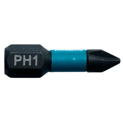 Bits PH1 25 mm 1/4" Impact Black