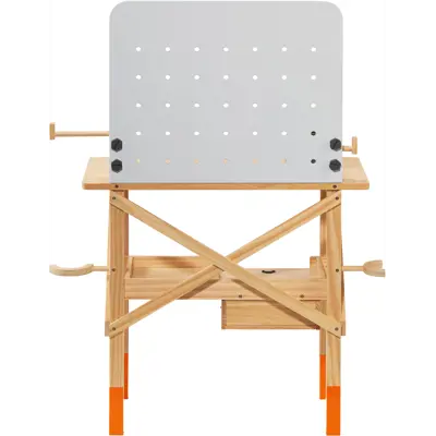 Arbeidsbenk for barn i tre med treleketøy, bilde 2