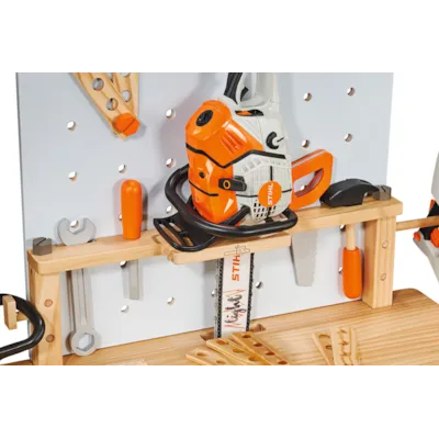 Arbeidsbenk for barn i tre med treleketøy, bilde 6