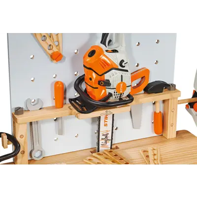 Arbeidsbenk for barn i tre med treleketøy, bilde 6