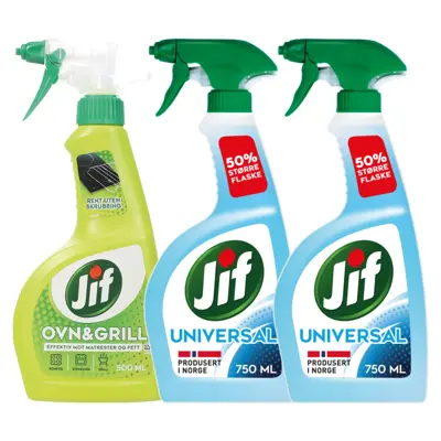 Kit med 1 ovn og grillspray og 2 universalspray