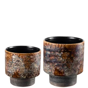 Blomsterpotte Storm sett à 2 stk brun