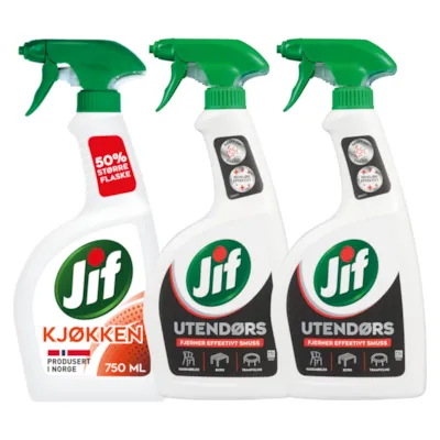 Kit med 1 kjøkkenspray og 2 utendørspray