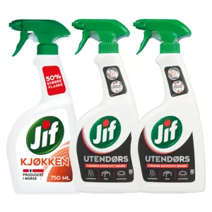 Kit med 1 kjøkkenspray og 2 utendørspray