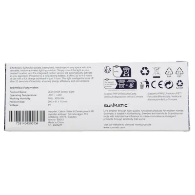 Sensorlampe LED 20 cm 2 pk, bilde 2