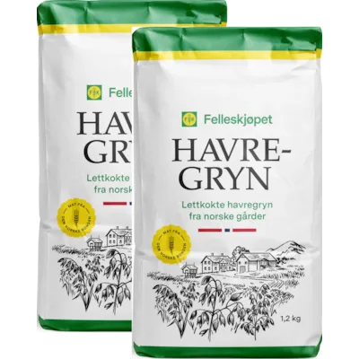 Havregryn 1,2 kg 2 stk