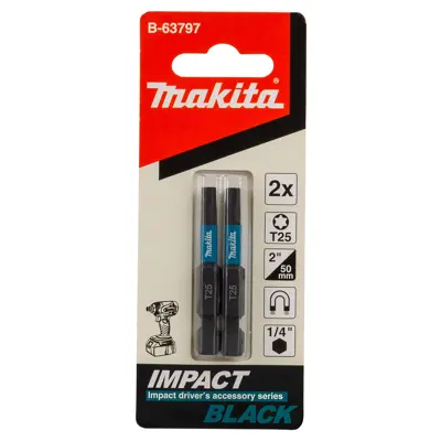 Bits T25 50 mm 1/4" Impact Black, bilde 2