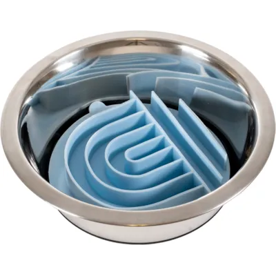 Matskål Slow Feeder blå, bilde 2
