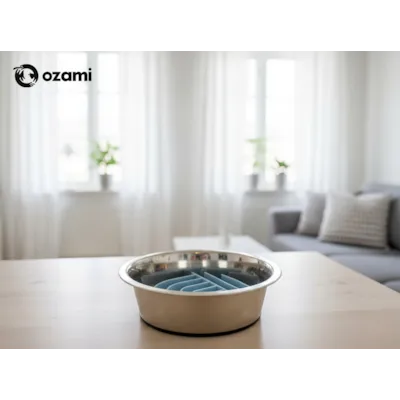 Matskål Slow Feeder blå, bilde 4