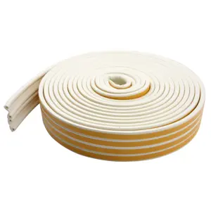 Tetningslist P 9x5,5 mm 24 m hvit