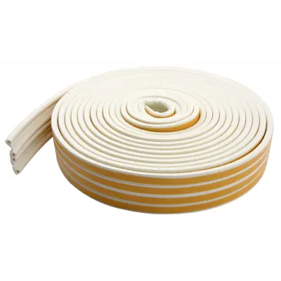 Tetningslist P 9x5,5 mm 24 m hvit