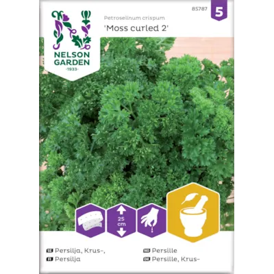Frø persille Moss Curled 2 økologisk såbånd