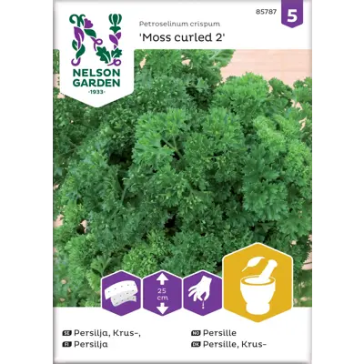 Frø persille Moss Curled 2 økologisk såbånd
