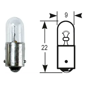 Lyspære 12V 4W