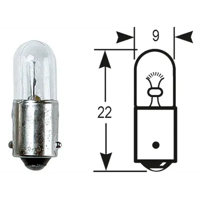 Lyspære 12V 4W