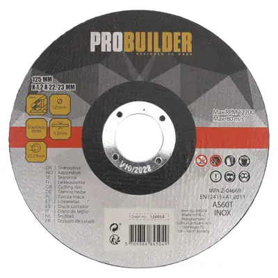 Kappskive stål 125 x 1,0 mm