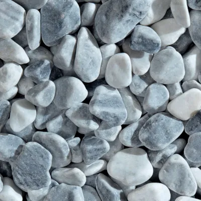 Dekorstein marmor grå rund 10 kg