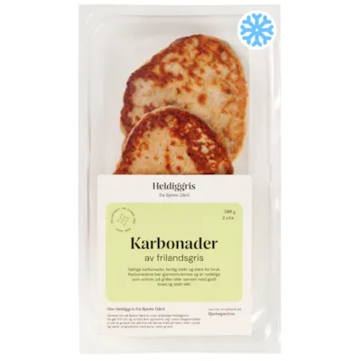 Fryste Karbonader av Frilandsgris 2 pk