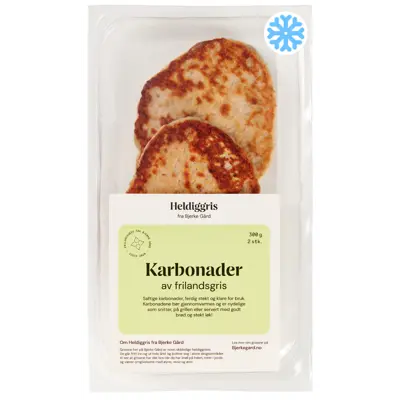 Fryste Karbonader av Frilandsgris 2 pk