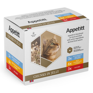 Våtfôr Menyboks mix i gele 12x85 g