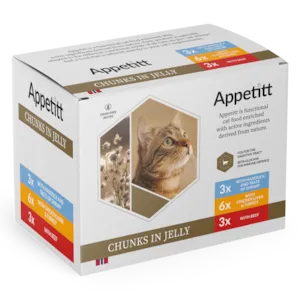 Våtfôr Menyboks mix i gele 12x85 g