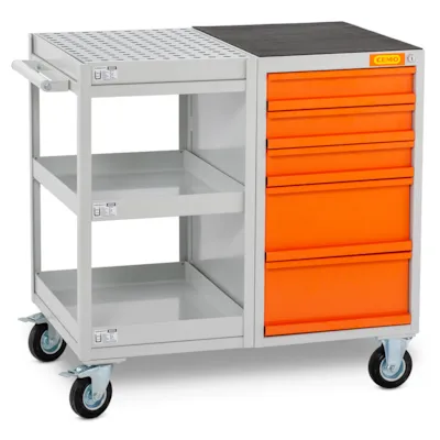 Verkstedtralle med skuffer
