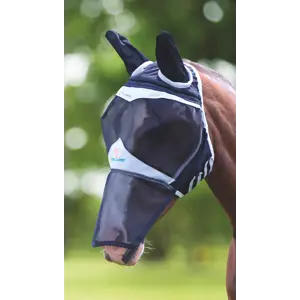 Fluemaske med ører og nese svart