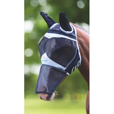 Fluemaske med ører og nese svart