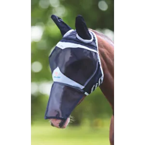 Fluemaske med ører og nese svart