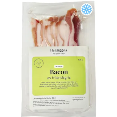 Tørrsaltet Bacon, Frilandsgris 125 g