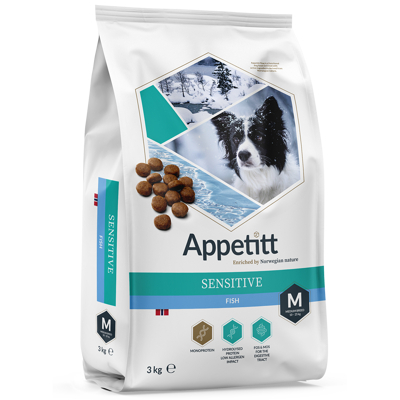 Hundefôr Sensitive Fish Medium Breed 3 kg