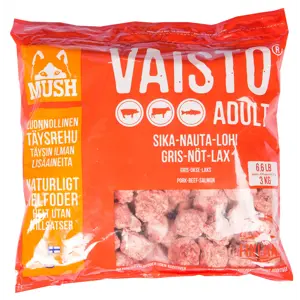 Hundefôr Vaisto gris-okse-laks frosset 3 kg
