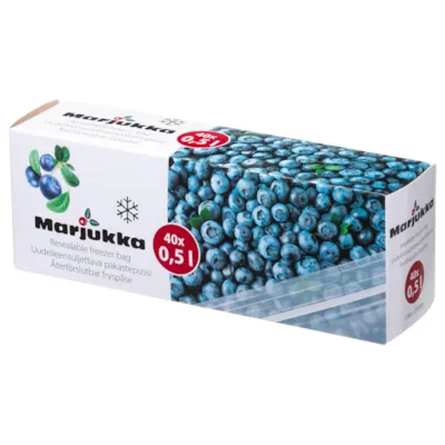 Frysepose med ziplås 40 x 0,5 L