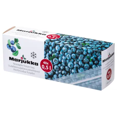 Frysepose med ziplås 40 x 0,5 L