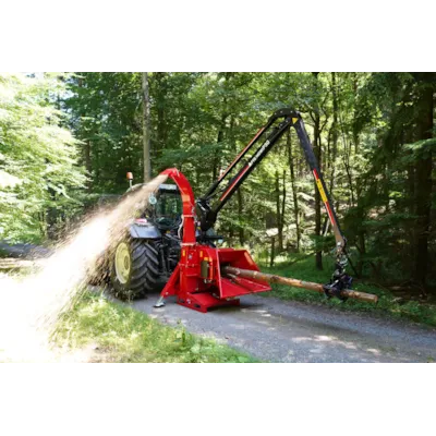 Flishugger TP 250 PTO drift med kran