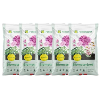 Torvfri blomsterjord 40 L-5 pk