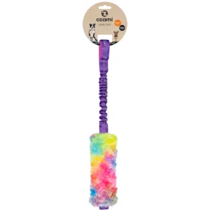 Hundeleke gummiball med strikk