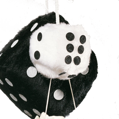 Terninger til bil hvite