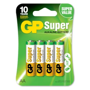 Super Alkaline batteri LR6/AA 4 pk