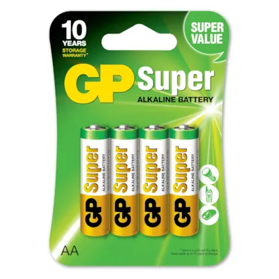 Super Alkaline batteri LR6/AA 4 pk