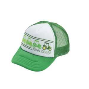 Caps barn grønn med traktor