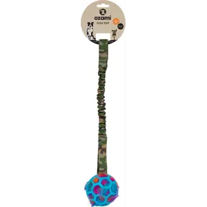 Hundeleke gummiball med strikk