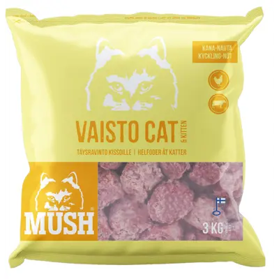 Kattemat Vaisto kylling-okse frosset 3 kg