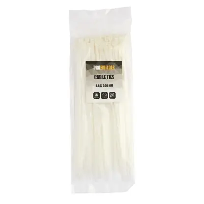 Kabelstrips 4,8 x 300 mm 100 stk hvit, bilde 2