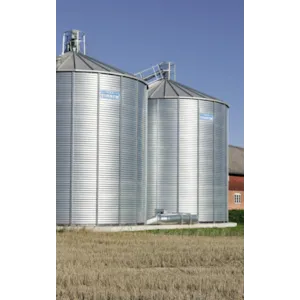 Utendørs rund lagringssilo