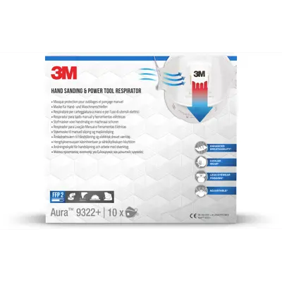 Støvmaske 9322PT FFP2 med ventil 10 pk