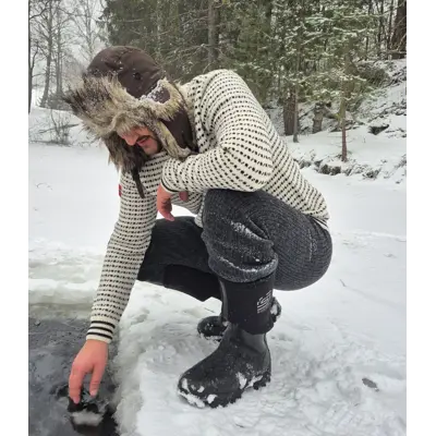 Ullbukse strikket Vidda mørkgrå, bilde 7